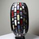 Large modernist ceramic art vase in vintage black glazed from 1950-1970.