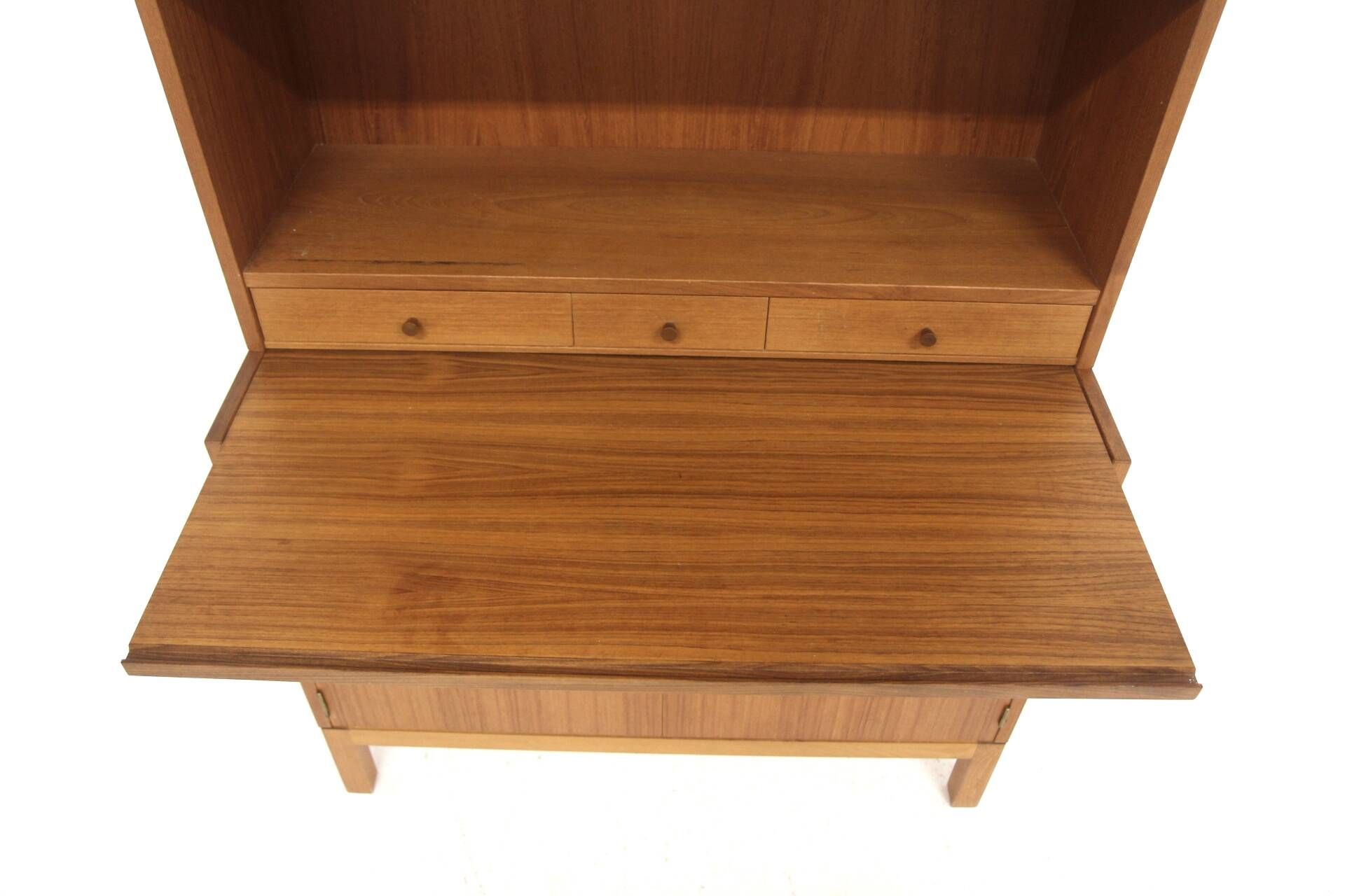 Commode-bibliothèque scandinave en teck, Suède, 1960
