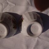 2 bols anciens en faïence  Hamage Nord  motif roses diam 15 cm H 8,5 cm