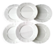 6 asparagus plates in Pillivuyt porcelain