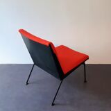 Red 'Oase' lounge chair by Wim Rietveld for Ahrend de Cirkel, 1950's