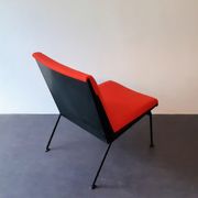 Red 'Oase' lounge chair by Wim Rietveld for Ahrend de Cirkel, 1950's