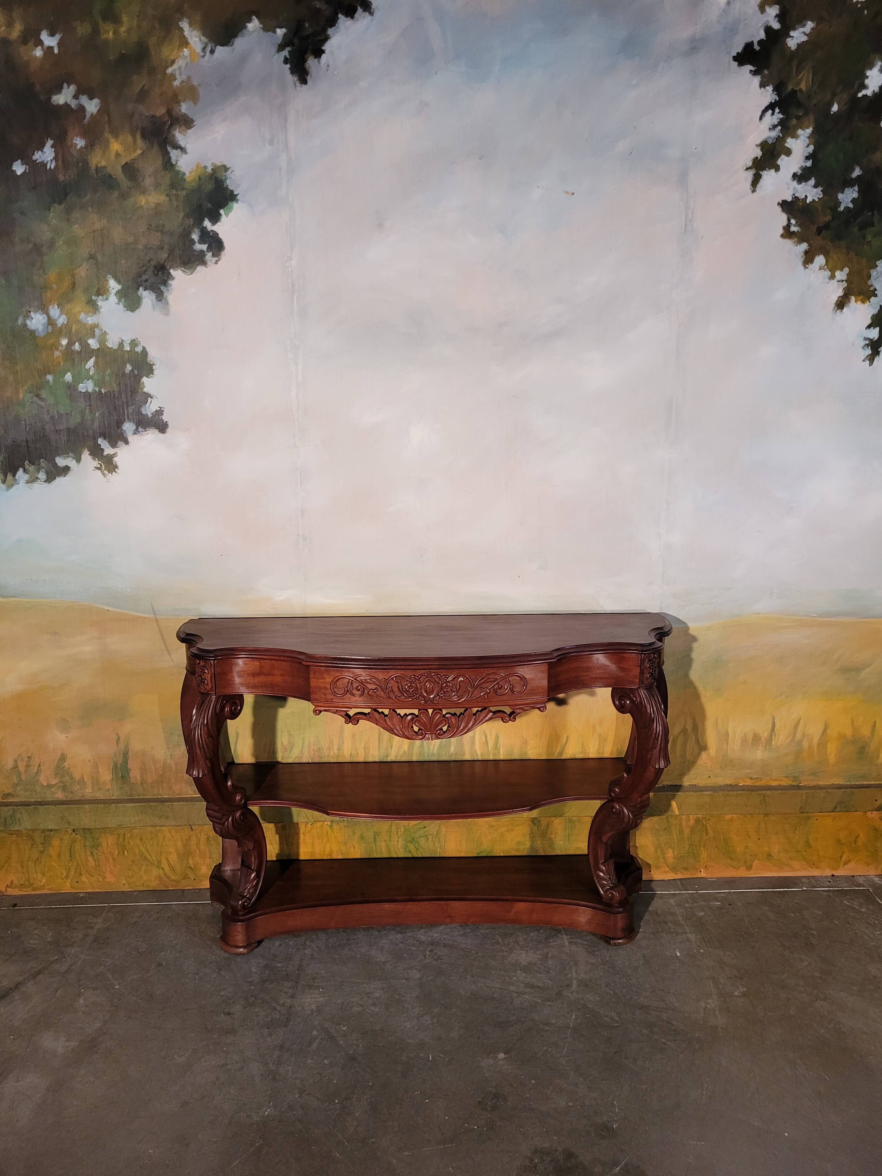 Large mahogany dining console