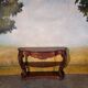 Large mahogany dining console