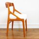 Chaise Baumann - Entièrement restaurée - Tissu, mousse & sangles : neuf