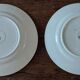 Paire d'assiettes plates faïence terre de fer Badonviller années 1920