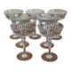 7 crystal champagne coupes from Arques