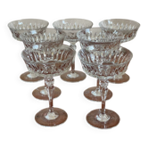 7 coupes à champagne cristal d’Arques