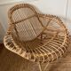 Fauteuil en rotin vintage