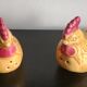 Yellow salt and pepper shaker in the shape of hens