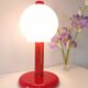 Lampe champignon en acier laqué et opaline, bubble gum, space age, 1970
