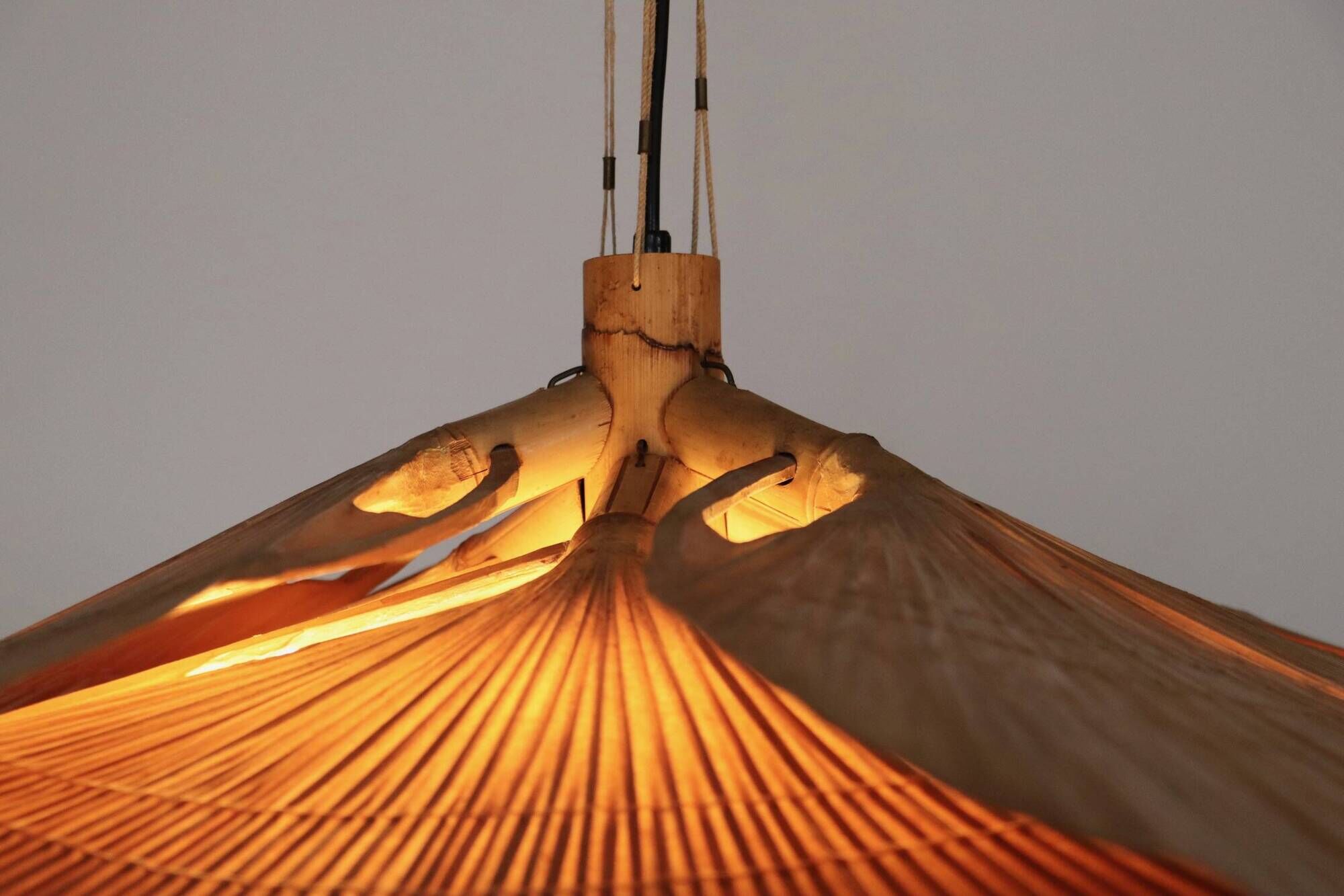 Hana I Chandelier, Uchiwa Series By Ingo Maurer For Design M, Germany, 1970s