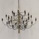 Chandelier en laiton par Gino Sarfatti pour Arteluce, années 1950.