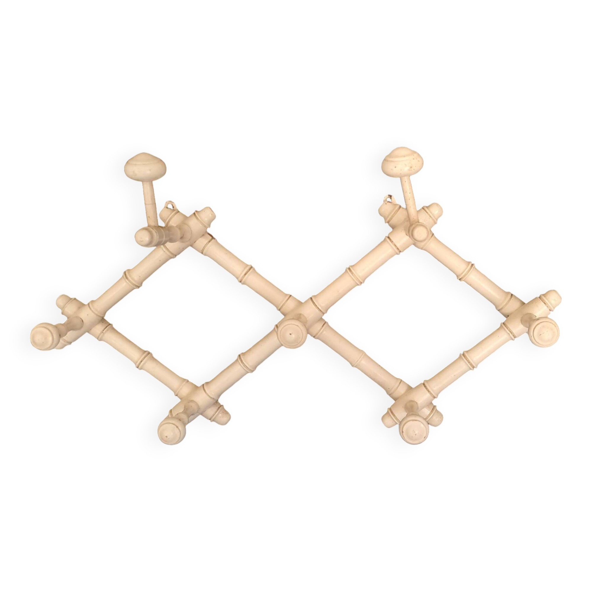 Napoleon III style bamboo accordion coat rack, 19th century