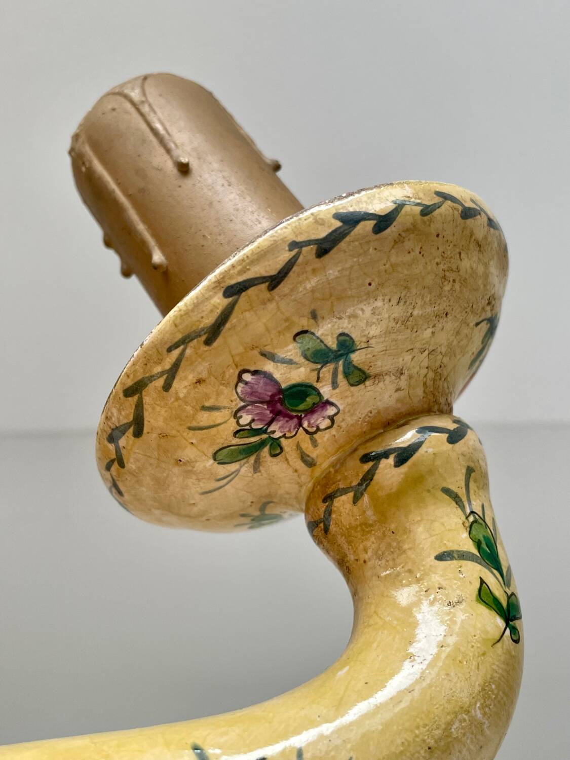 Chandelier with 4 lights in Saint-Aignan earthenware, circa 1940