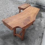 Duo of brutalist tables