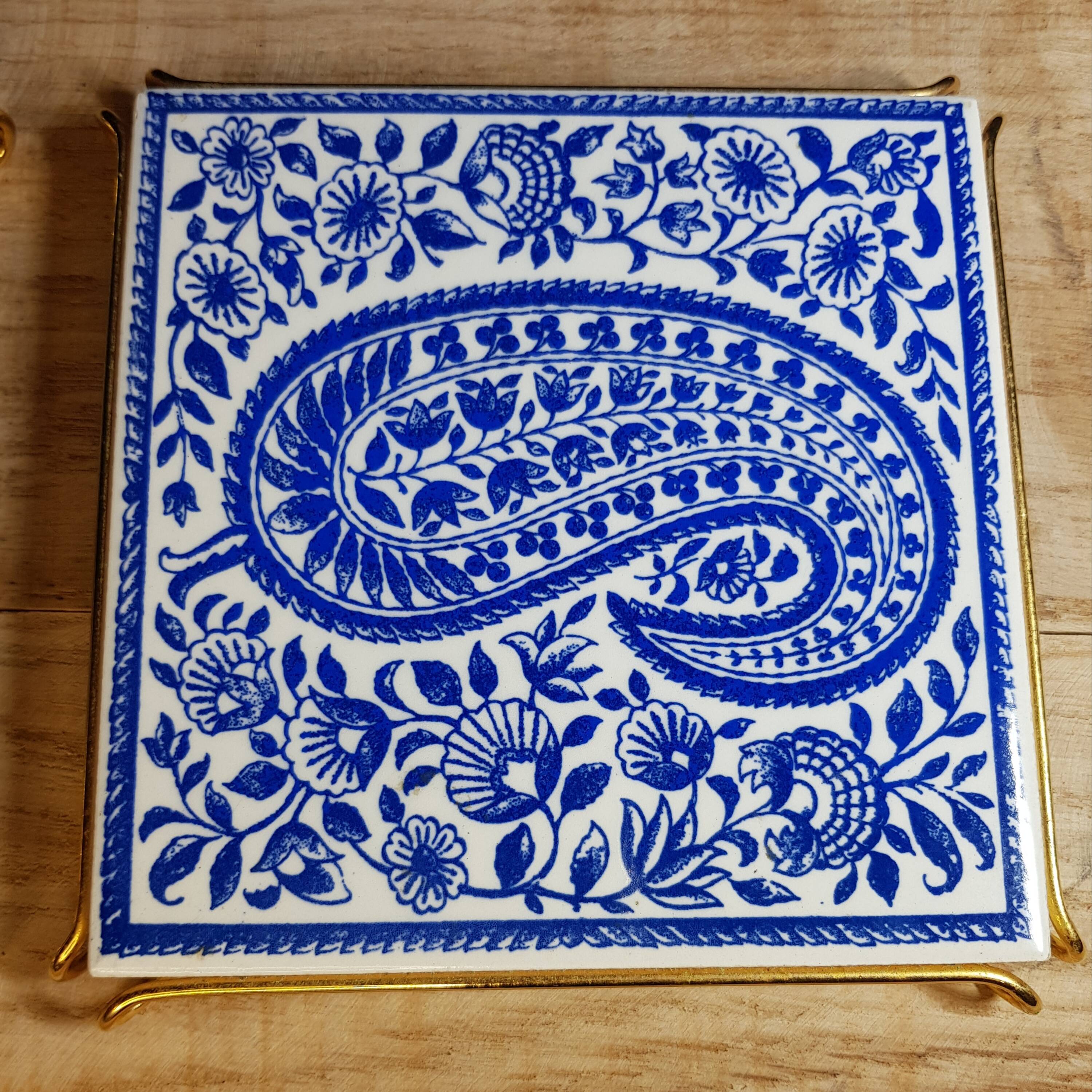 Pair of earthenware trivets