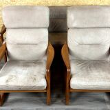 1960s 1970s Teak Sofa  & 2 Easy Chairs  by Holstebro Møbelfabrik A/S