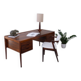 Vintage Danish Teak Table Lamp, 1960s