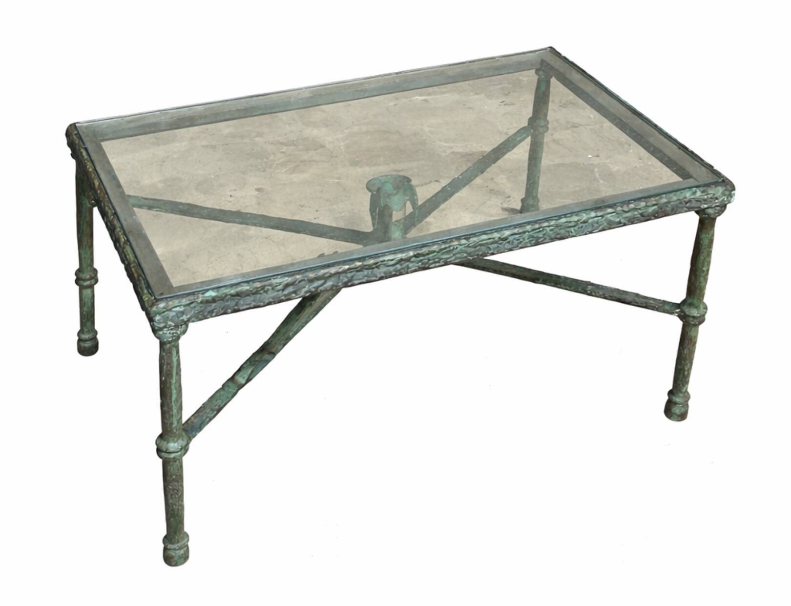 Bronze coffee table in the spirit of Giacometti.