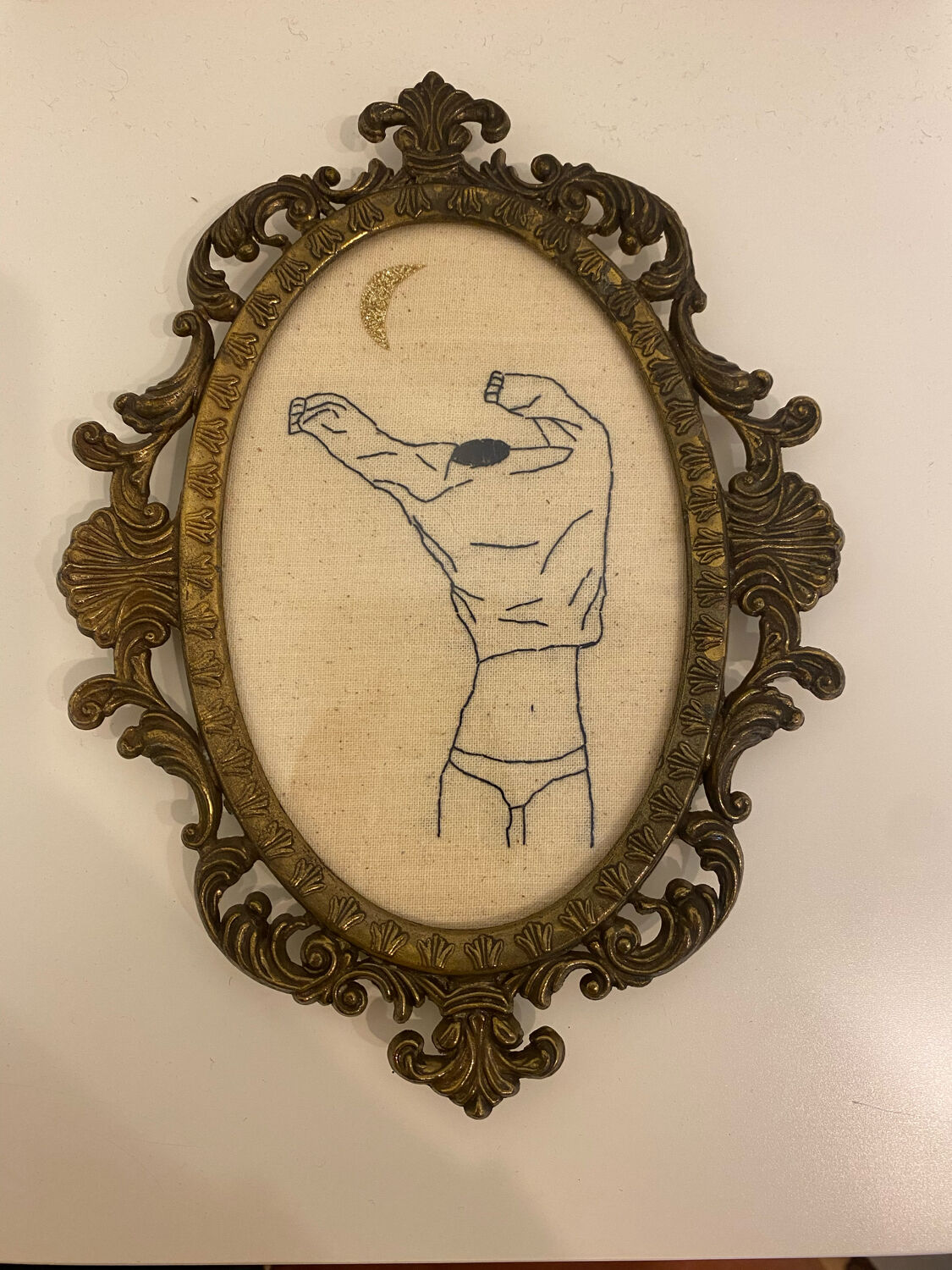 Framed hand embroidery