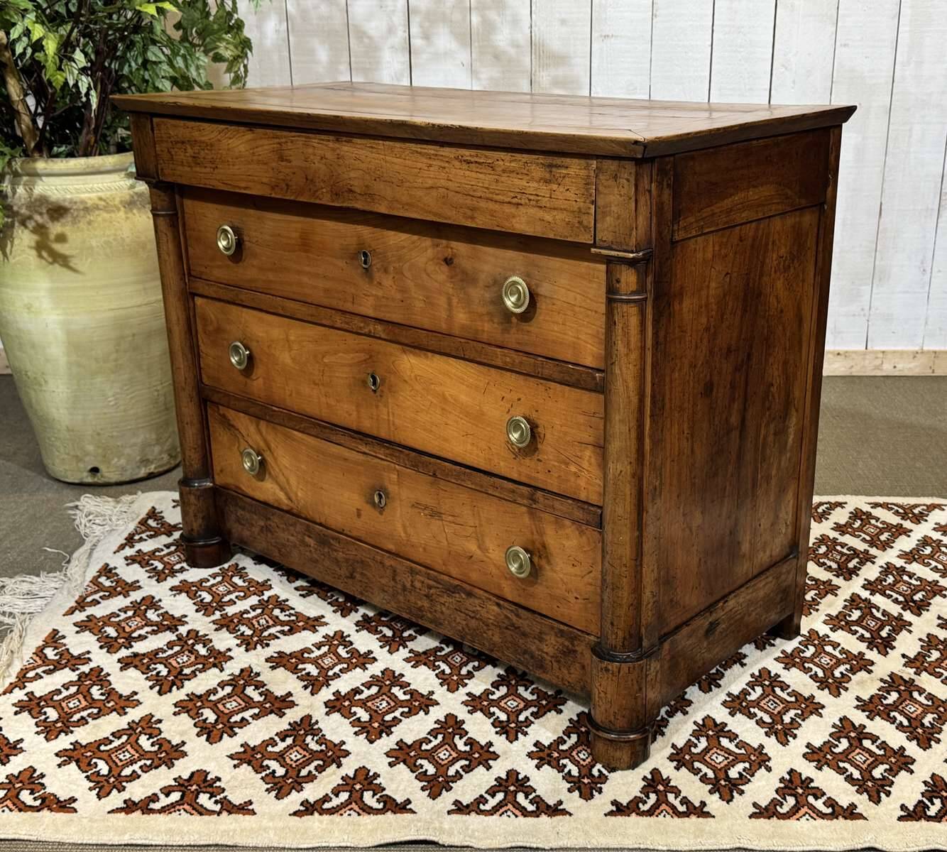 Commode Empire 19ème en merisier