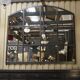 Metal factory window mirror 1930 195x170cm