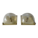Pair of wall lights or flush mounts in plexiglass by Leola, 1970s, Germany.