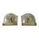 Pair of wall lights or flush mounts in plexiglass by Leola, 1970s, Germany.