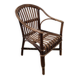 Vintage rattan armchair for children
