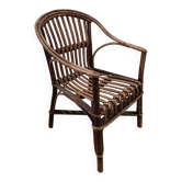 Vintage rattan armchair for children