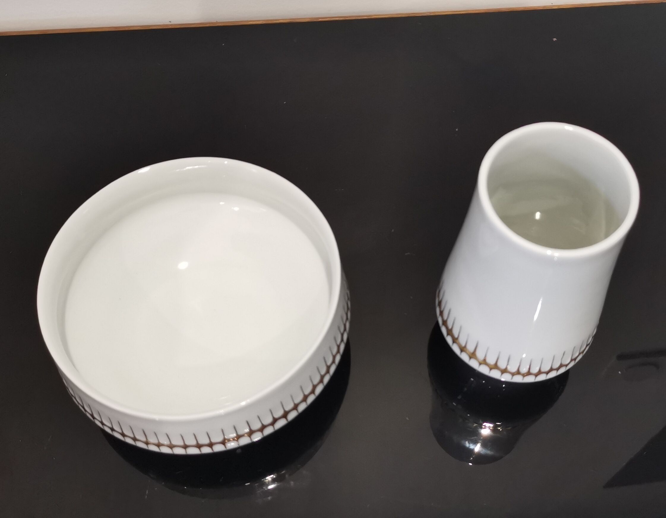 2 old ceramic pots made in Czechoslovakia circa 1960s-1970s