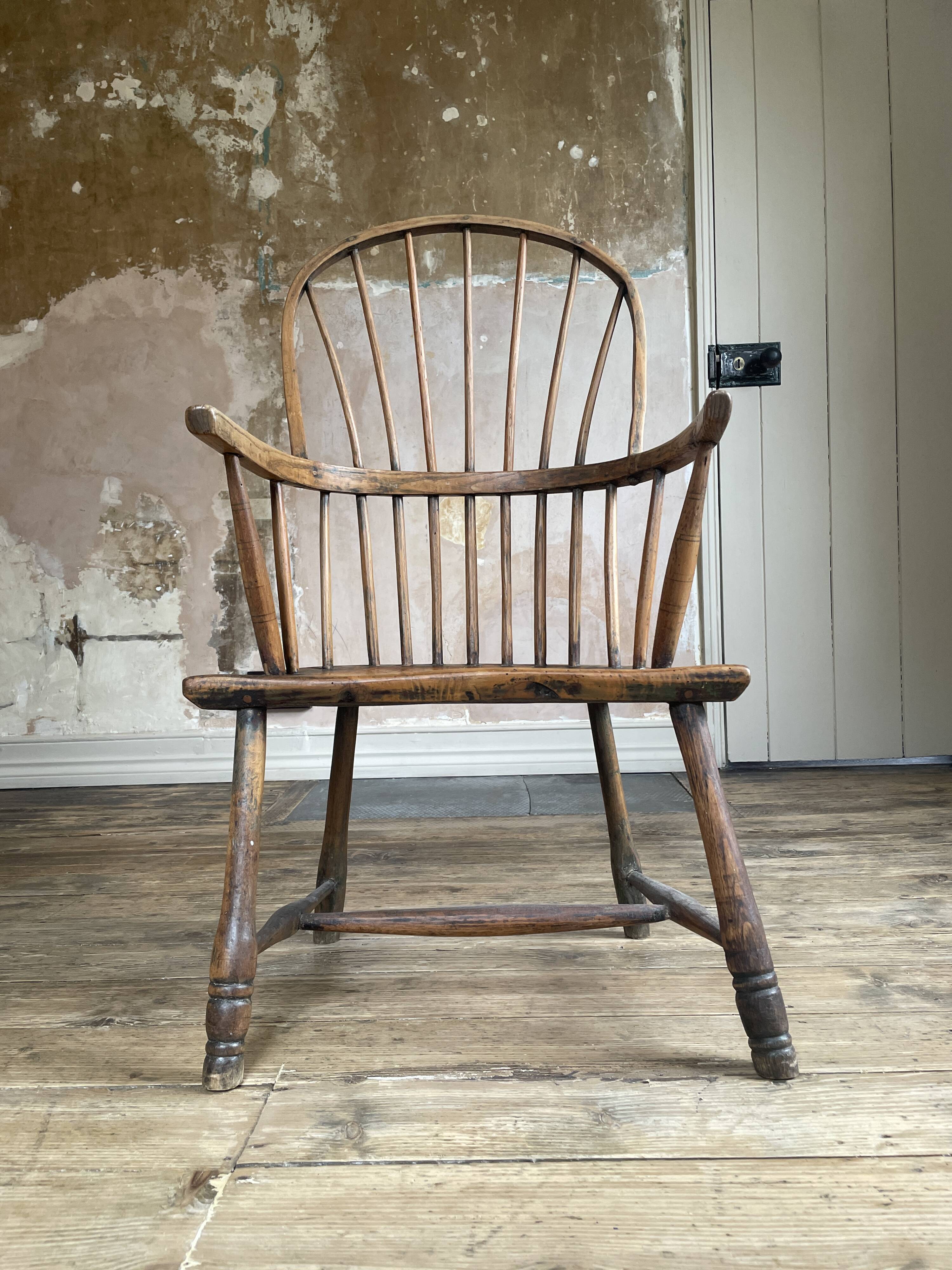 18th / Early 19th Century English Vernacular Windsor Armchair | Primitive E