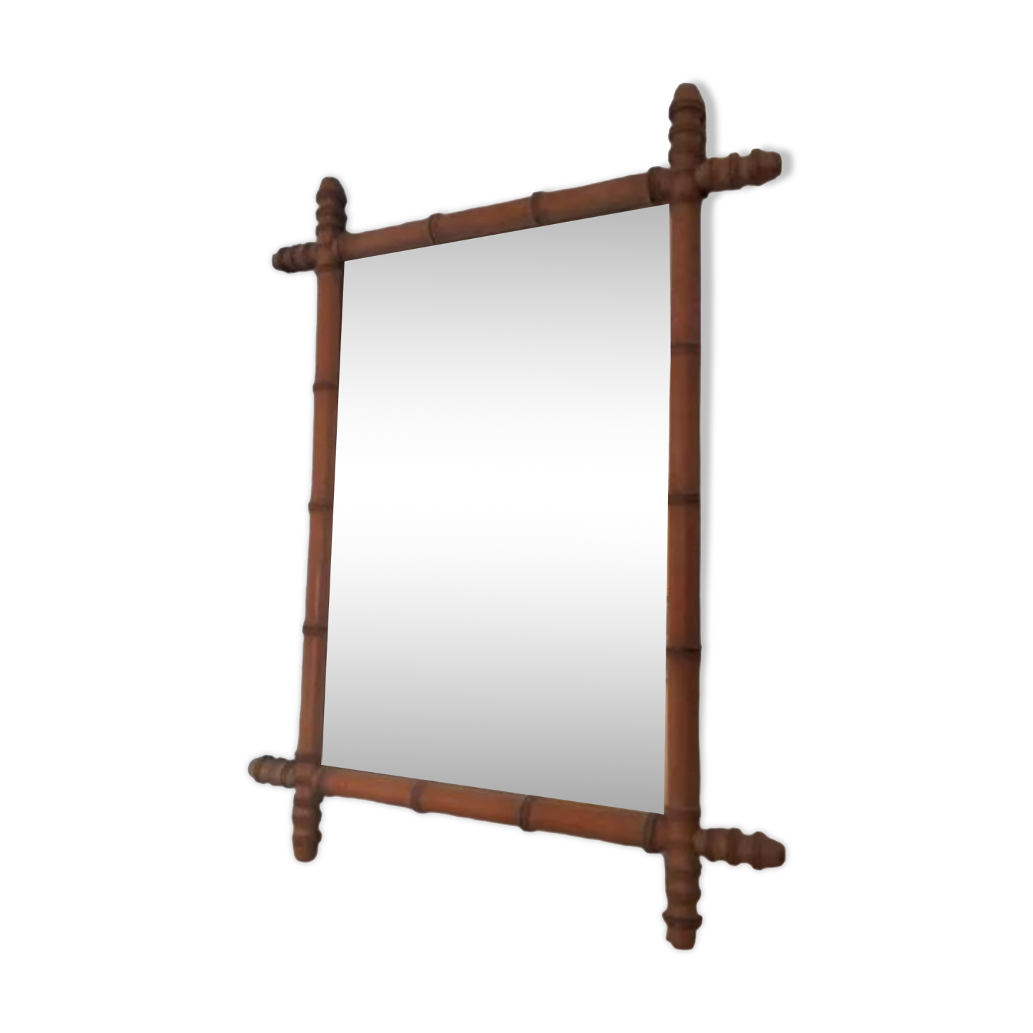 Vintage bamboo mirror