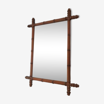 Vintage bamboo mirror