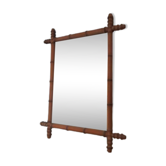 Miroir bambou vintage