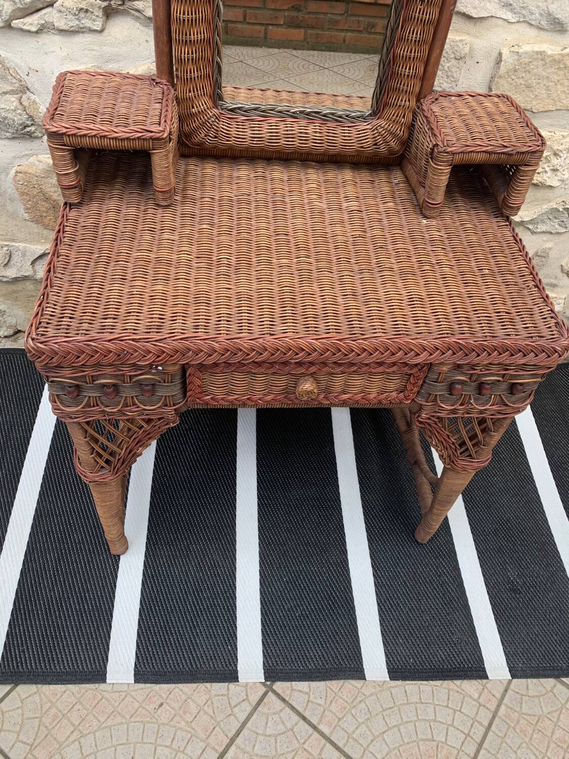 Rattan dressing table