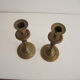 2 antique candlesticks in brass or bronze