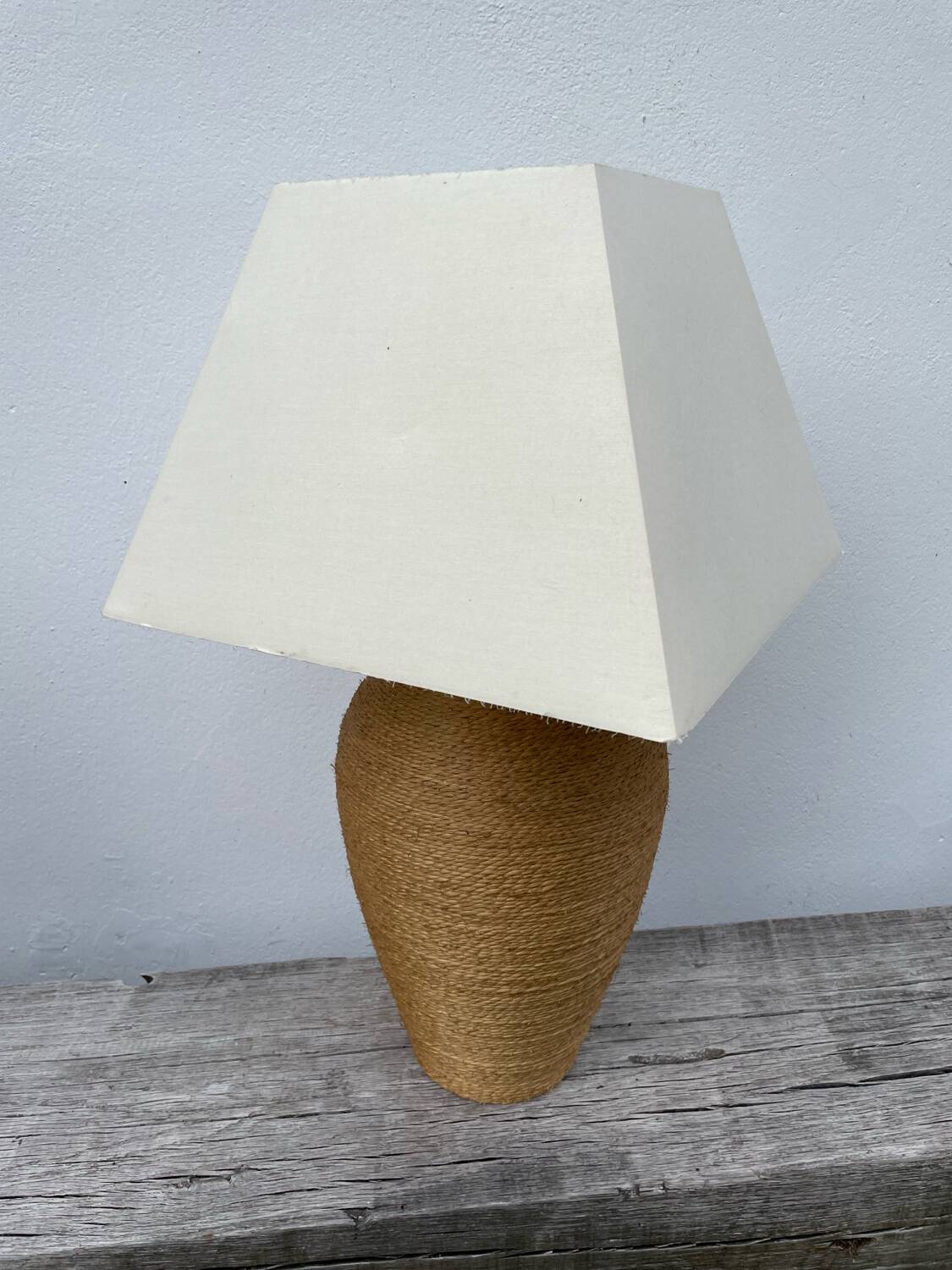 Habitat vintage rattan lamp