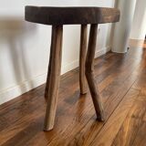 Brutalist Wooden Stool
