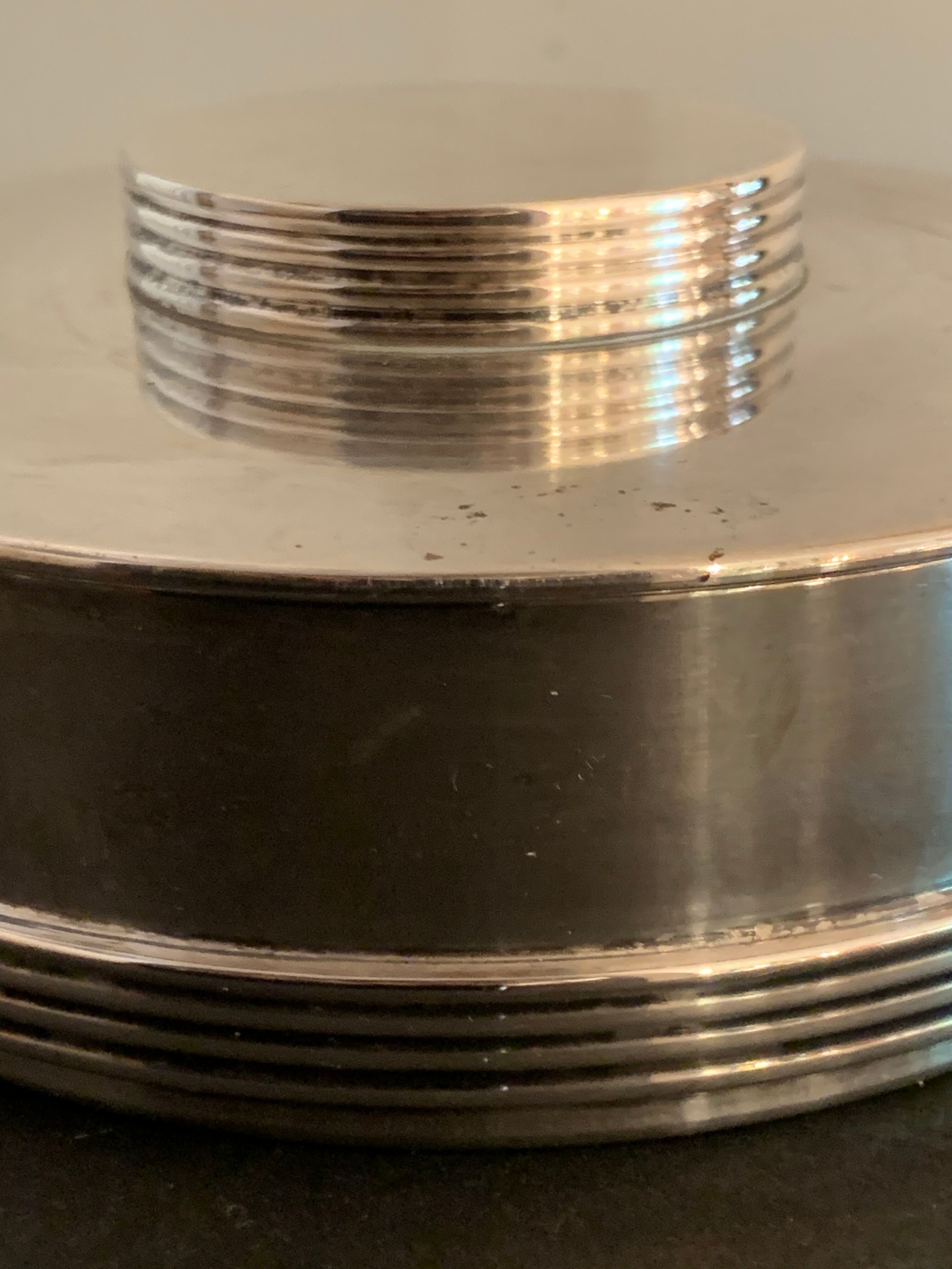 Christian Dior box with silver metal lid