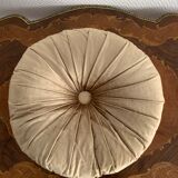 Coussin velours rond lamé or