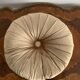 Gold lamé round velvet cushion