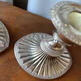 English silver plated candlestick duo "Falstaff"