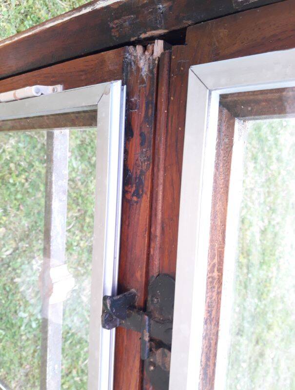 Double entrance door 227x142.2cm oak multi-point lock and frame