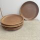 6 flat plates in stoneware