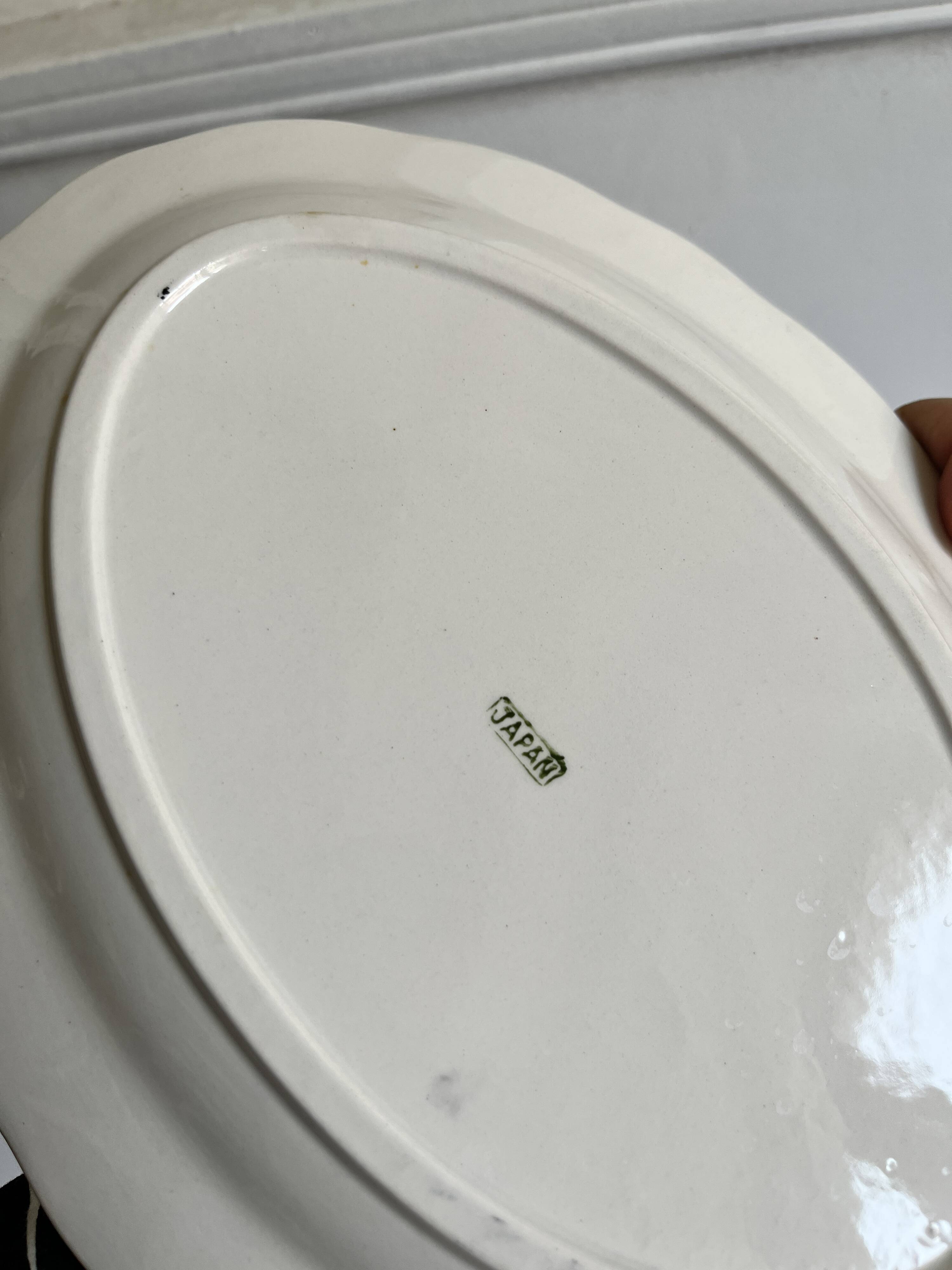 Japanese ceramic oval plate