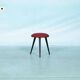Vintage 1960s stool with new Ploeg fabric, piano.