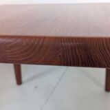 Square Danish coffee table by Niels Bach, in teak