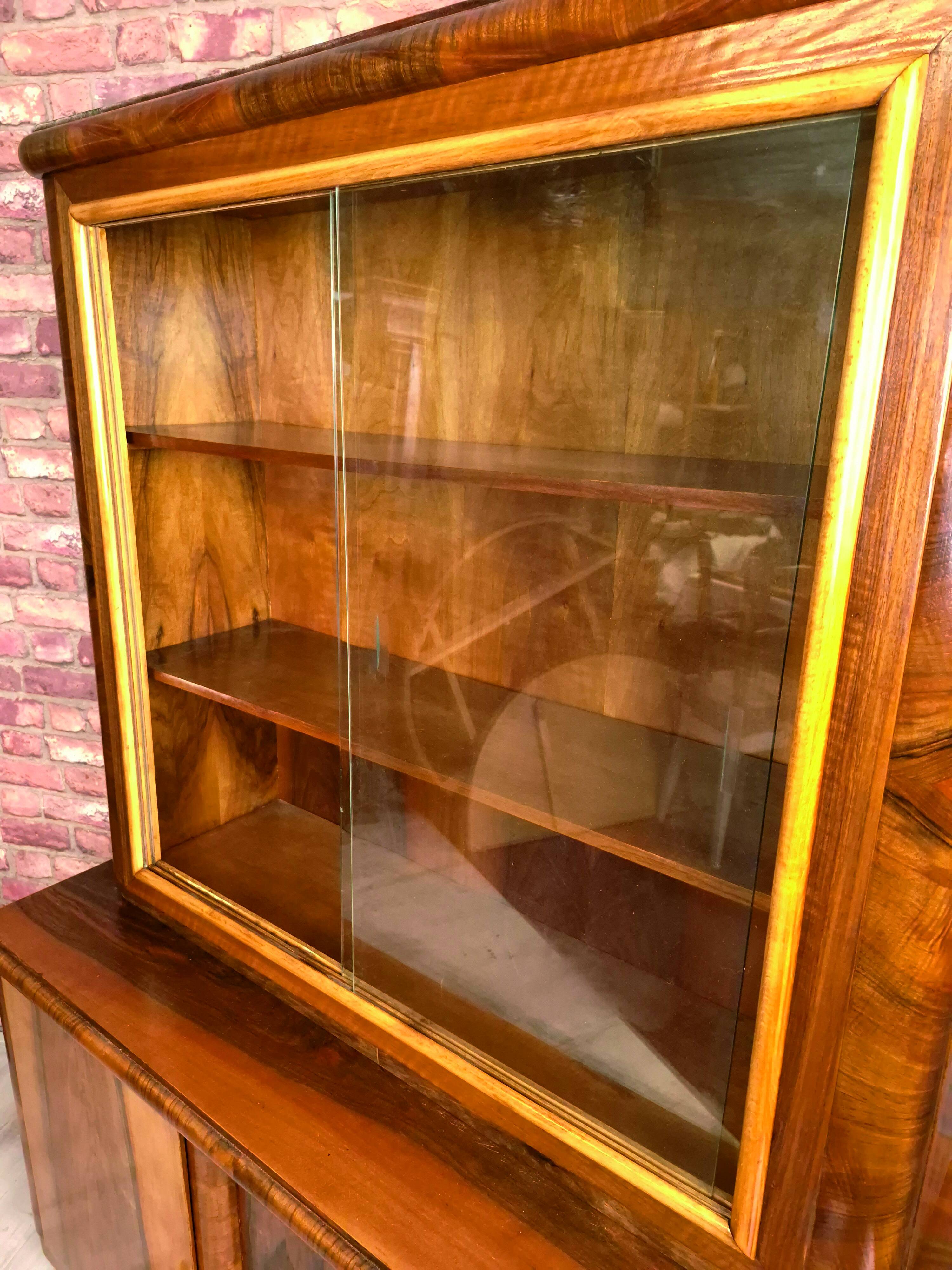 Renovated art deco display cabinet - credenz, 1930s